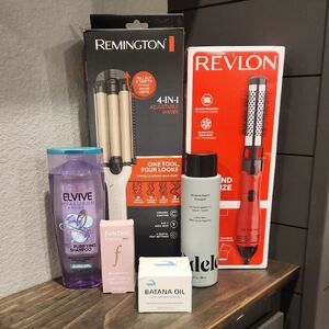 Hair Bundle - Remington 4-in-1 Adjustable Waver and Revlon Style Curl & Volumize